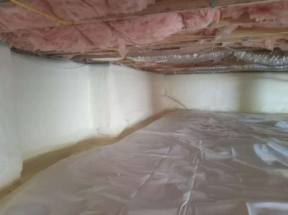 Crawl space encapsulation with closed-cell spray foam for Attic Insulation in La Palma